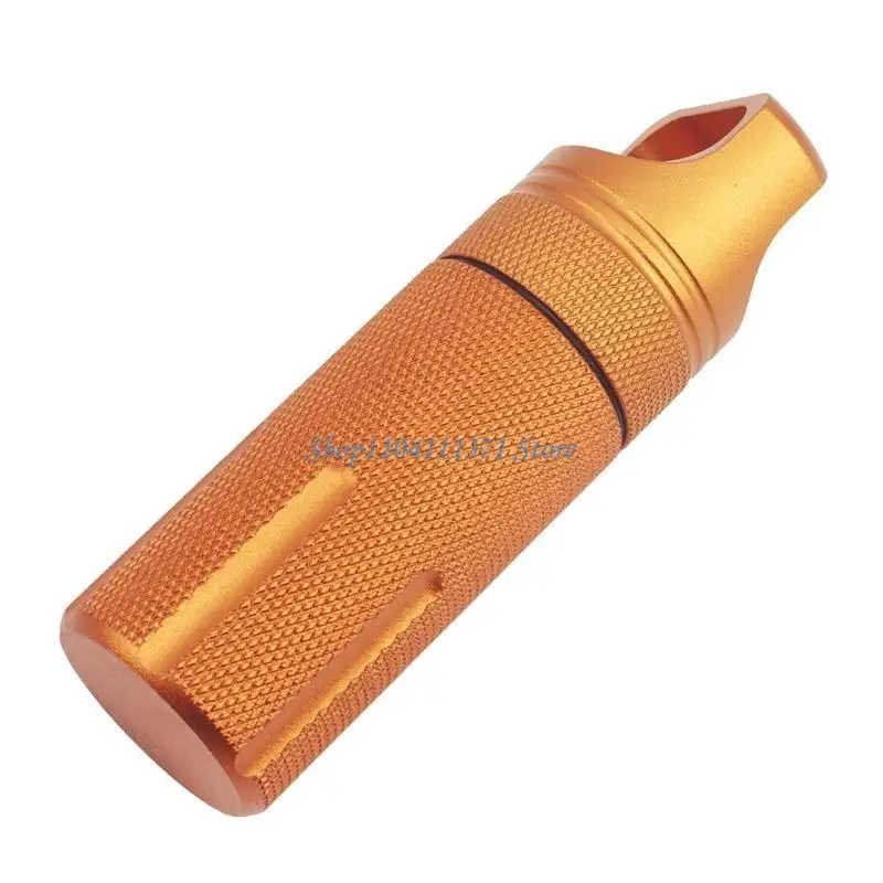 

P9FC Waterproofs Pills Box Keychains Aluminum Alloy Pocket Pills Holder Easy to Use