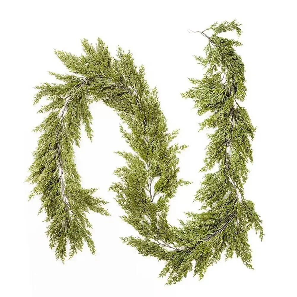 180/270cm Christmas Garlands Artificial Pine Greenery Garland Waterproof Xmas Decorations For Indoor Wedding Party Supplies