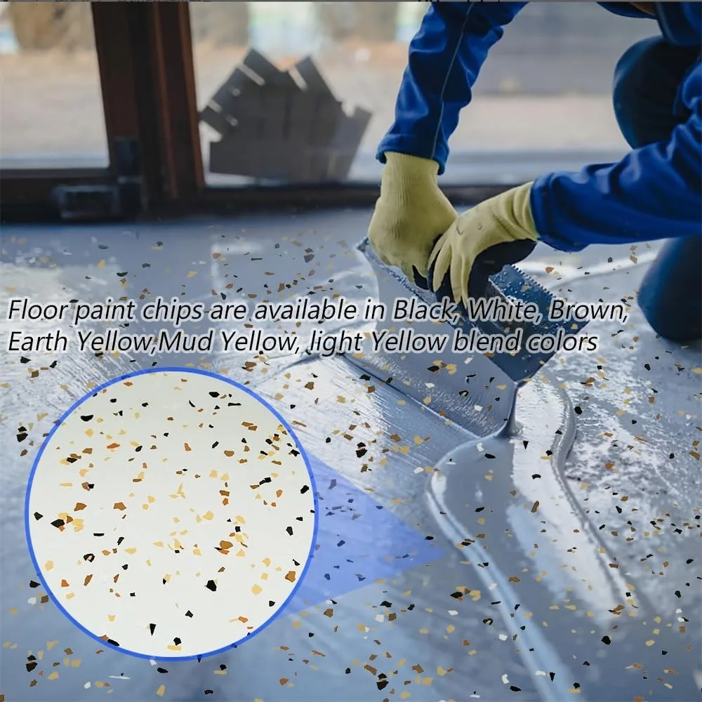 250/500g Decorative Color Stone Chips Concrete Floor Coatings Paint Flakes for Garage Floors Paint Interior Exterior Walls Art