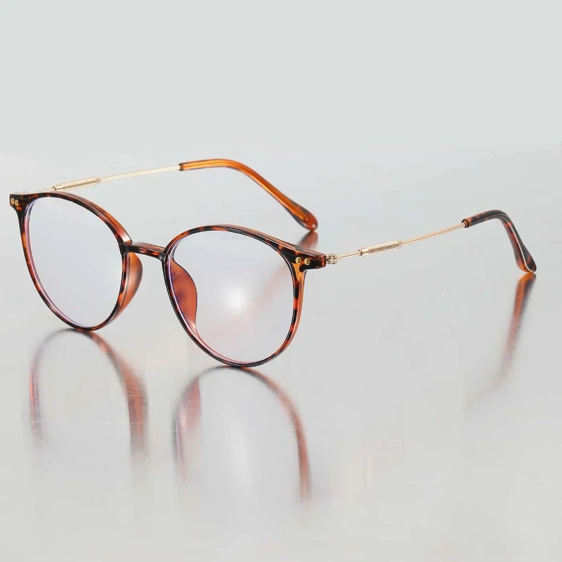 1 Stück Damen-Rundbrille für den Alltag, vielseitig, farbwechselnd, schlicht und modisch, geeignet für den Schulweg. – Detail 5