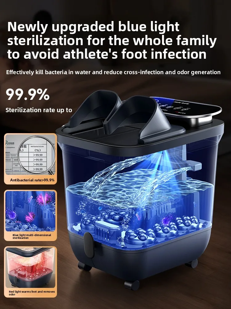 220V Constant Temperature Deep Foot Spa Tub Fully Automatic Electric Heating Massage Foot Bath Bucket