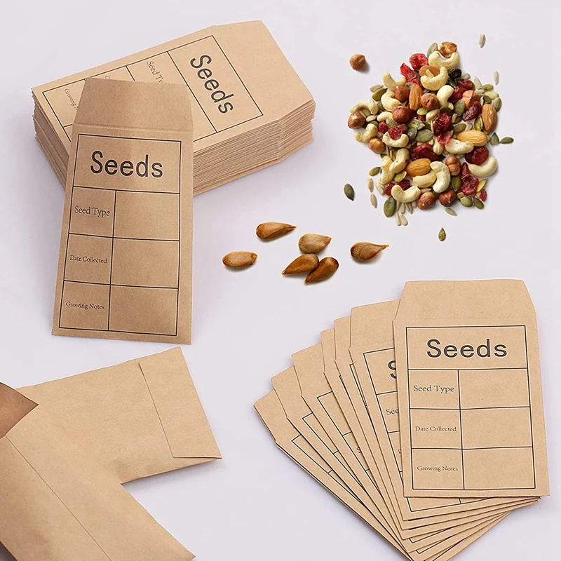 150 Pack Seed Saving Envelopes,Small Paper Envelopes For Seeds, 2.3X3.5 Inch Self Sealing Kraft Seed Packets Envelopes