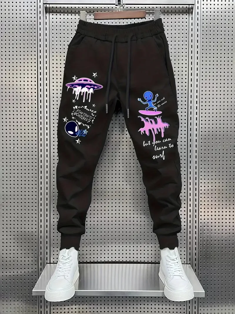 

The new men's trousers for Spring and Autumn 2025 are casual and fashionable featuring alien pattern prints and are comfortable