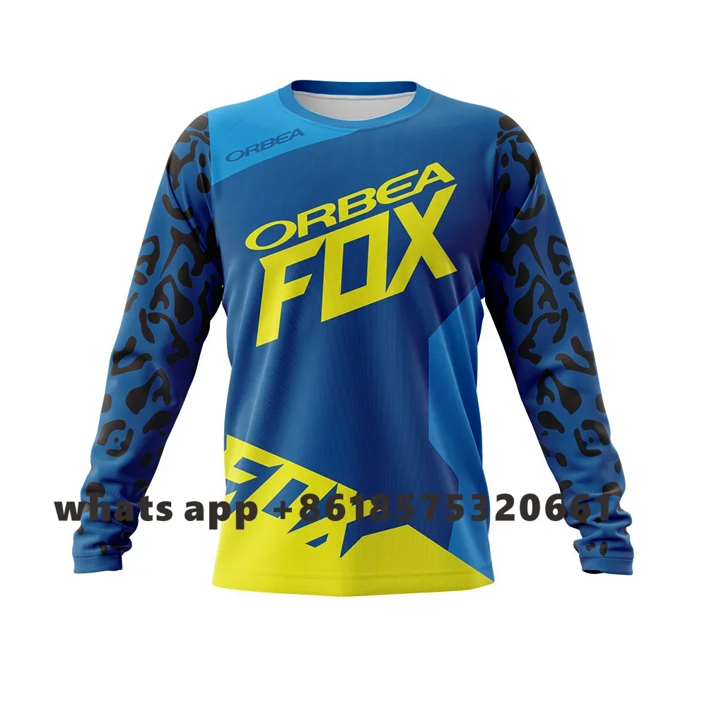 ORBEA FOX الرجال إندورو قميص قصير Camiseta الدراجة الجبلية قميص الدراجات فريق الإنحدار تي شيرت Dh على الطرق الوعرة دراجة موتوكروس مايوه #5