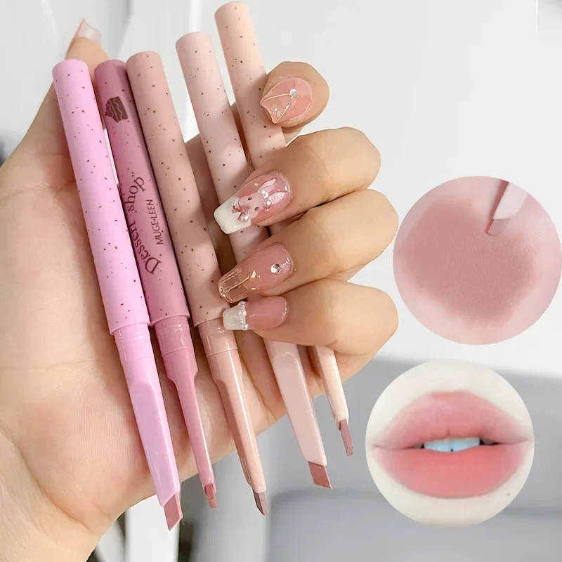 Smooth Contouring Lip Liner Pen Makeup Matte Outline 3D Lips Lipstick Pencil Waterproof Lasting Nude Pink Lip Tint Lips Cosmetic