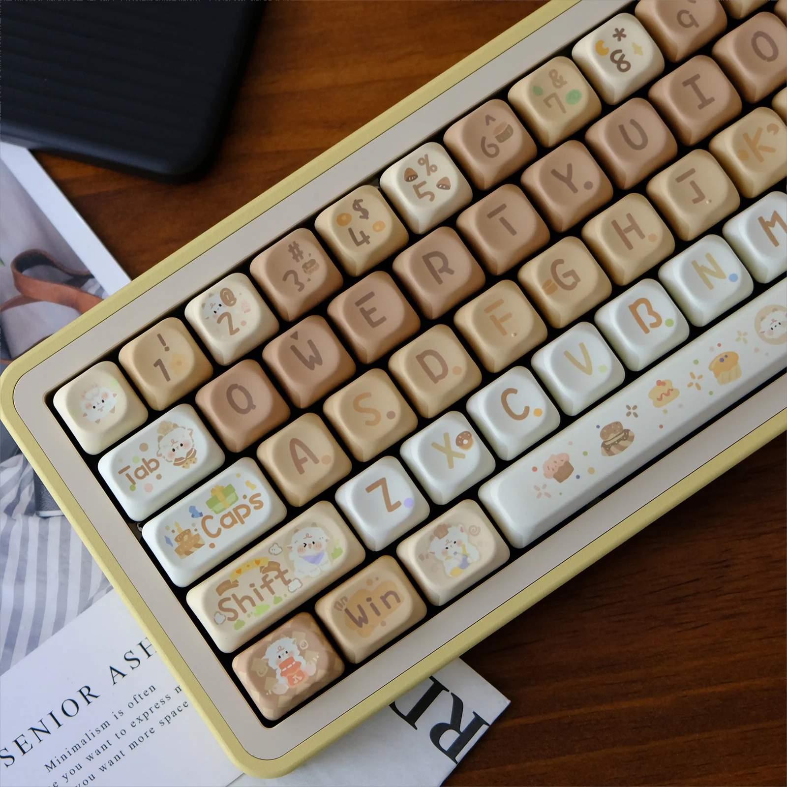 

Baking lamb theme keycap QX3 Profile Five-Sided Sublimation Round ball cap for Mechanical Keyboard Cherry MX Switches