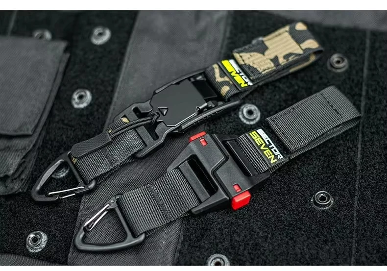 Taktische Dreieck-Schnellverschluss-Schnalle Einzelhaken EDC Schlüsselanhänger Mehrzweck-Outdoor-Camping-Überlebensgürtel Hängezubehör – Detail 1