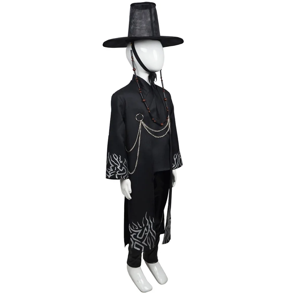 Kids Boys Jinu Kpop Demon Hunters Cosplay Saja Boys Costume Disguise Uniform Hat Idol Roleplay Outfits Halloween Carnival Suit