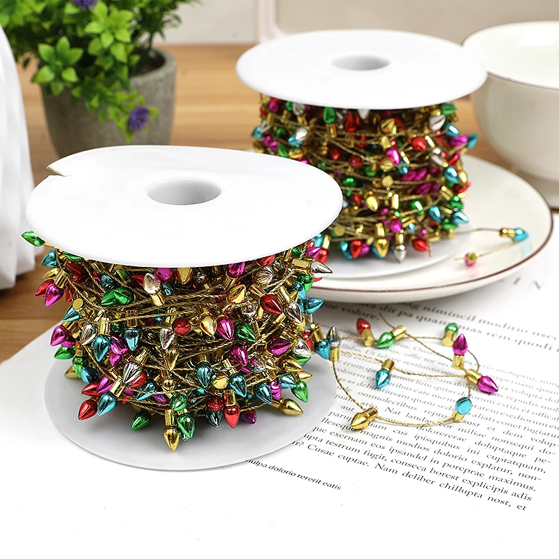 

5/10M Colorful Bulbs String Garland Xmas Tree Ornaments Fake Fairy Lights String Christmas Home Decoration Navidad New Year Gift