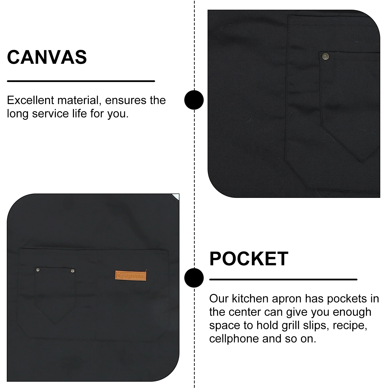 

Premium Kitchen Apron For Cooking Grilling Bbq Adjustable Multiple Pockets Stylist Chef Work Apron Yard Trimming Painting