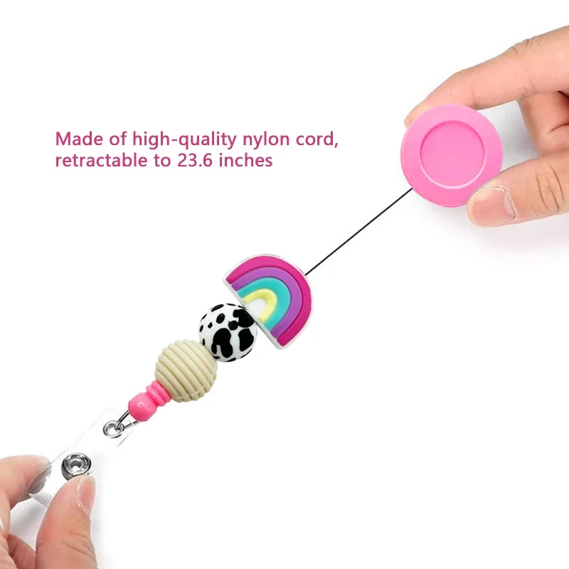Hospital Nurse Retractable Reel Clip Multifunctional Work ID Holder Chest Badge Fastener Name Tag Clip
