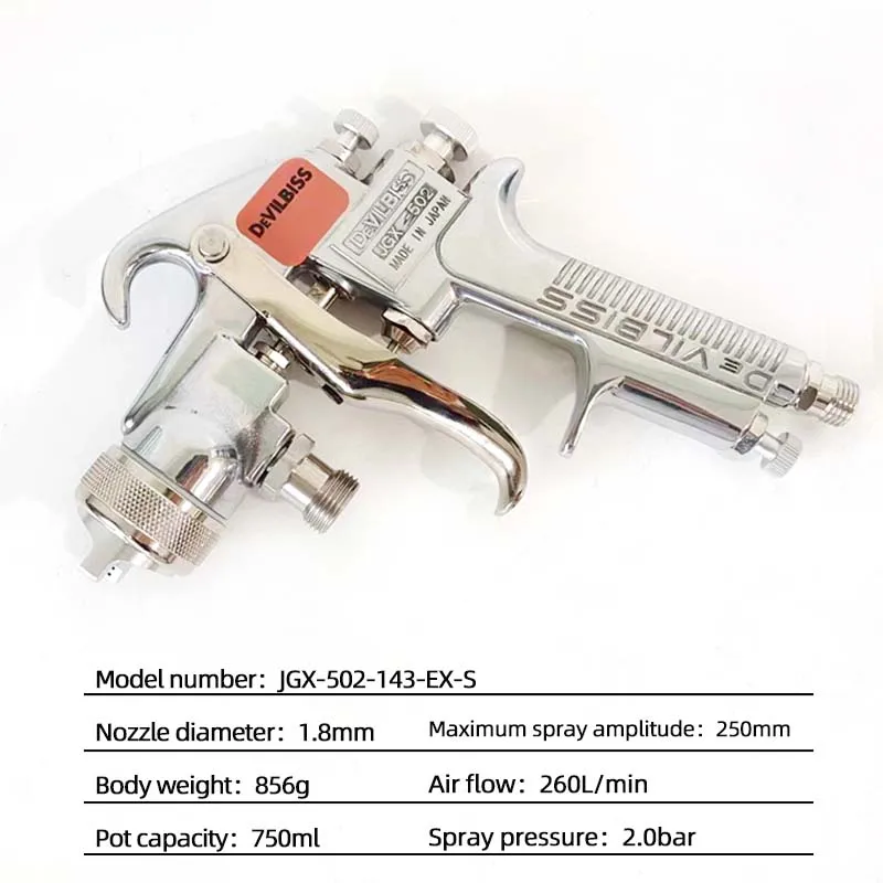 

Davybis 502 Genuine Japanese Imported 1.8 Caliber Bottom-Fill Stainless Steel Automotive Spray Gun