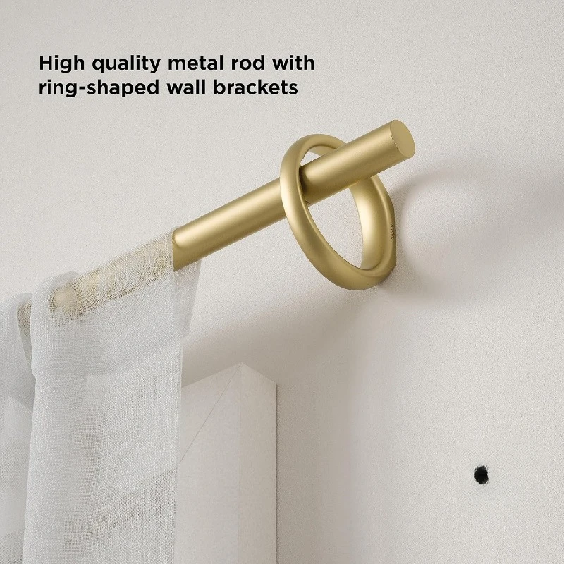 قضيب ستارة رينجليت للنافذة، قابل للتعديل من 42 بوصة إلى 120 بوصة، ذهبي #3