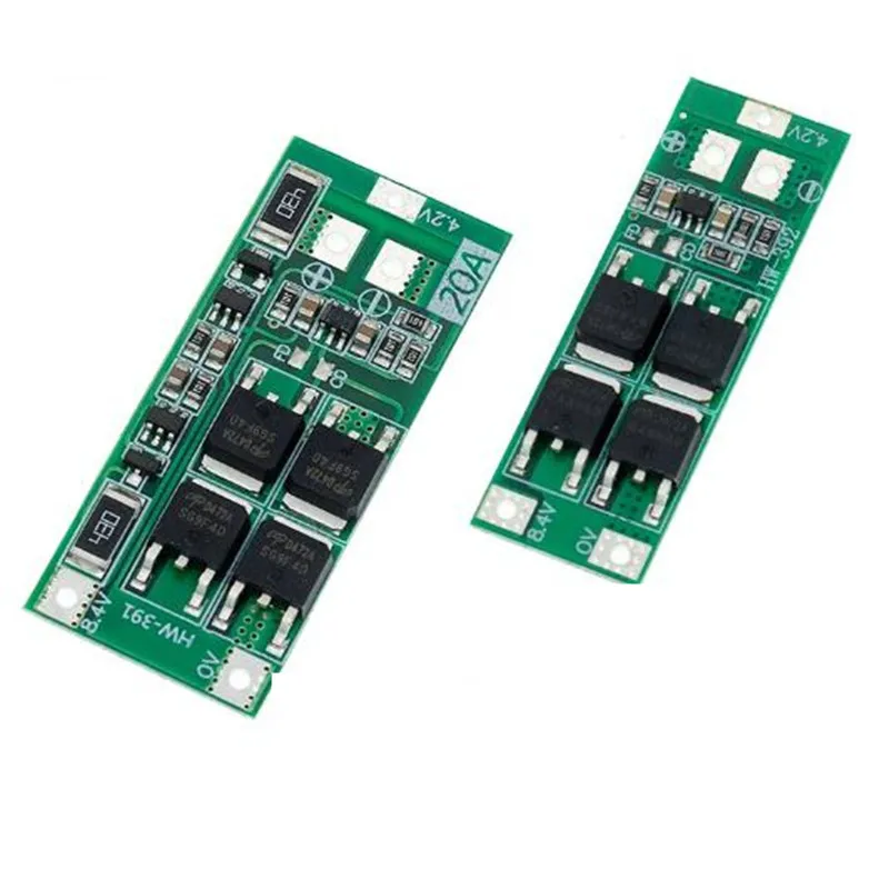 1 szt. 2S 20A 7.4V 8.4V 18650 ładowarka akumulatorów litowych litowo-jonowa płyta ochronna płytka PCB BMS standardowa/zbalansowany moduł prądowy 20A