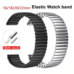 Metal Expansion Bracelet for Xiaomi Huawei Samsung Galaxy Smart Watch Band Stainless Steel Elastic Strap 16mm 18mm 20mm 22mm