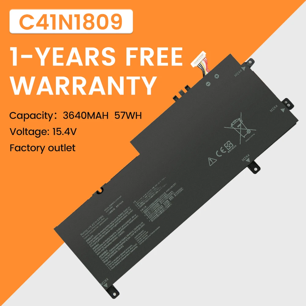 

Флип C41N1809 Аккумулятор для ноутбука Asus Zenbook Flip 15 UX562FD Q536F Q536FD, сменные детали 0B200-03070000