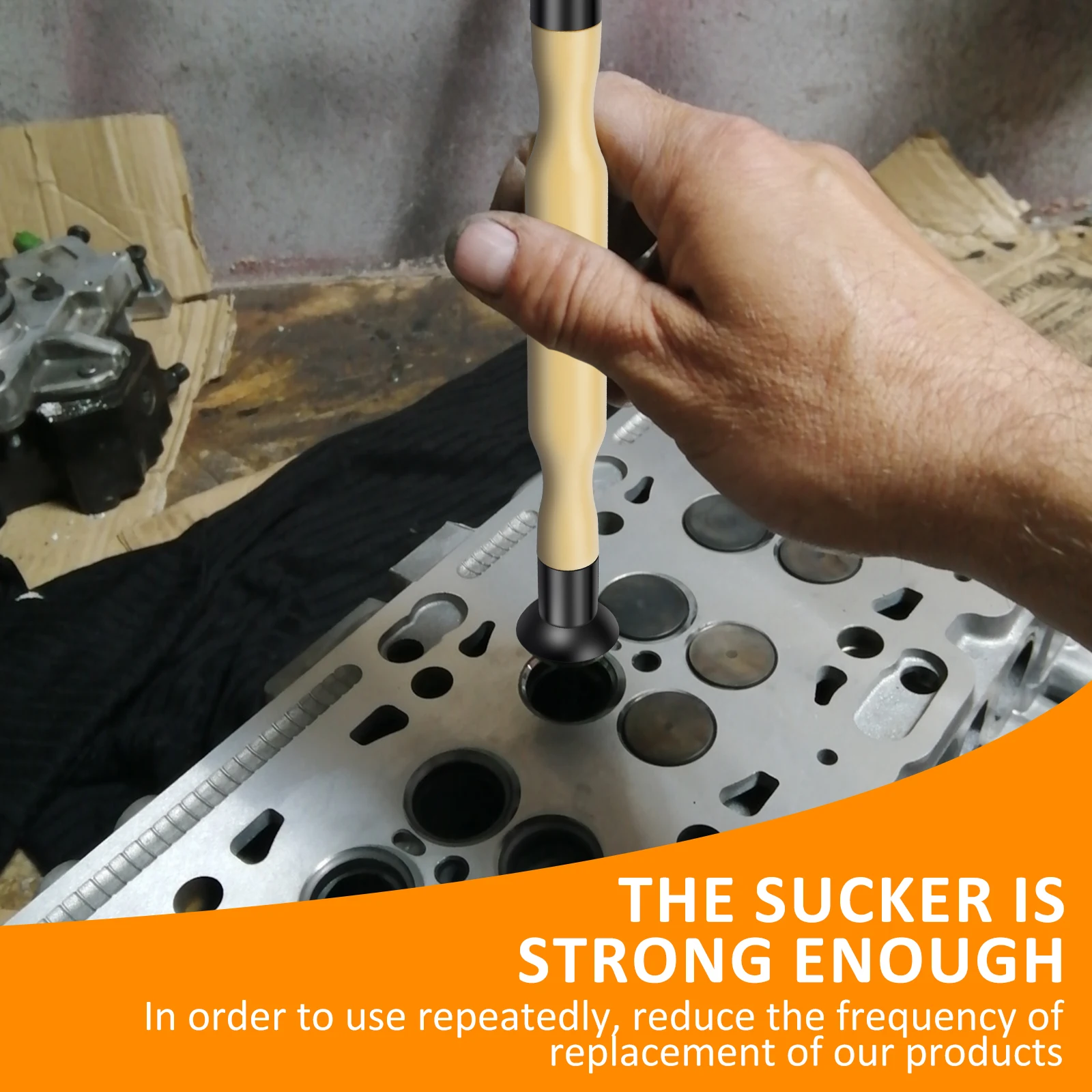 4PCS Valve Lapping Set Rubber Valve Lapping Grinding Stick Control Valve Lapping Compound Kit Engine Valve Auto Motorcycle Tool