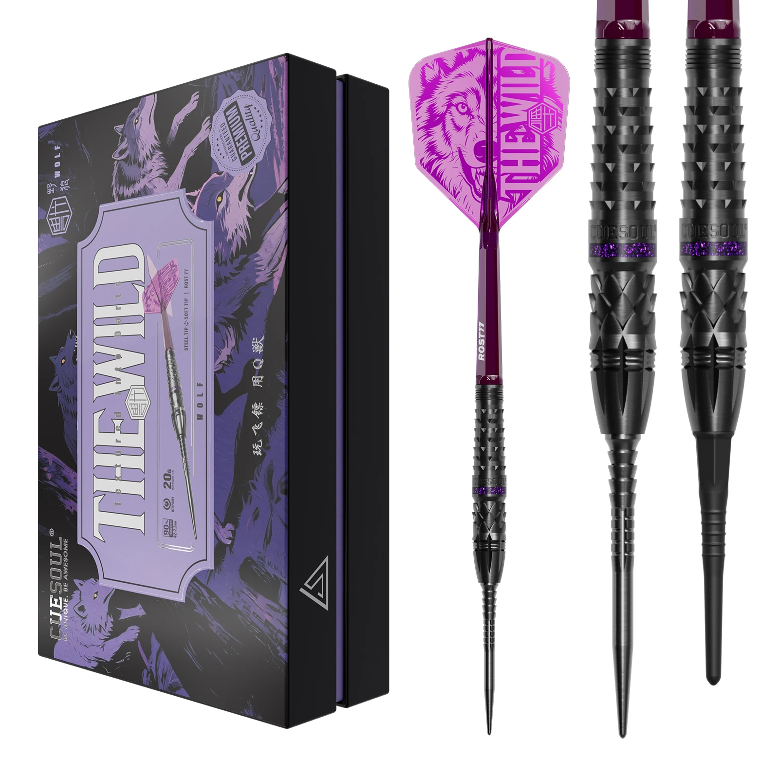 CUESOUL THE WILD 90% Tungsten Dart Set OTO Point with Integrated ROST77 Flight