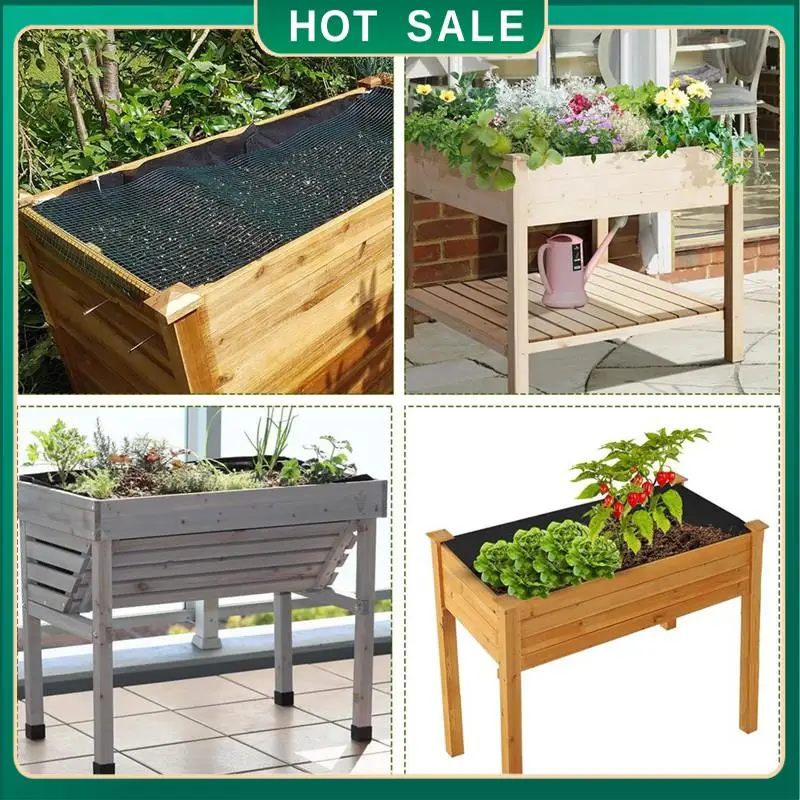 

MYHOME Fabric Liner For Large Veg Trough Outdoor Raised Bed Planter Liner Non Woven Black Vegetable Trugs Herb Planter Liner