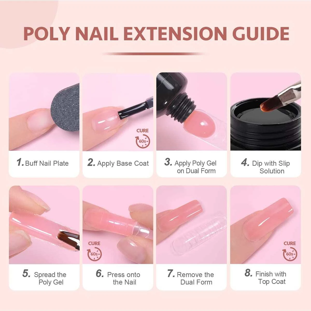 15G glow-in-the-dark four-color nail Extension Gel set, pink and other nail gel nail enhancement, suitable for beginners