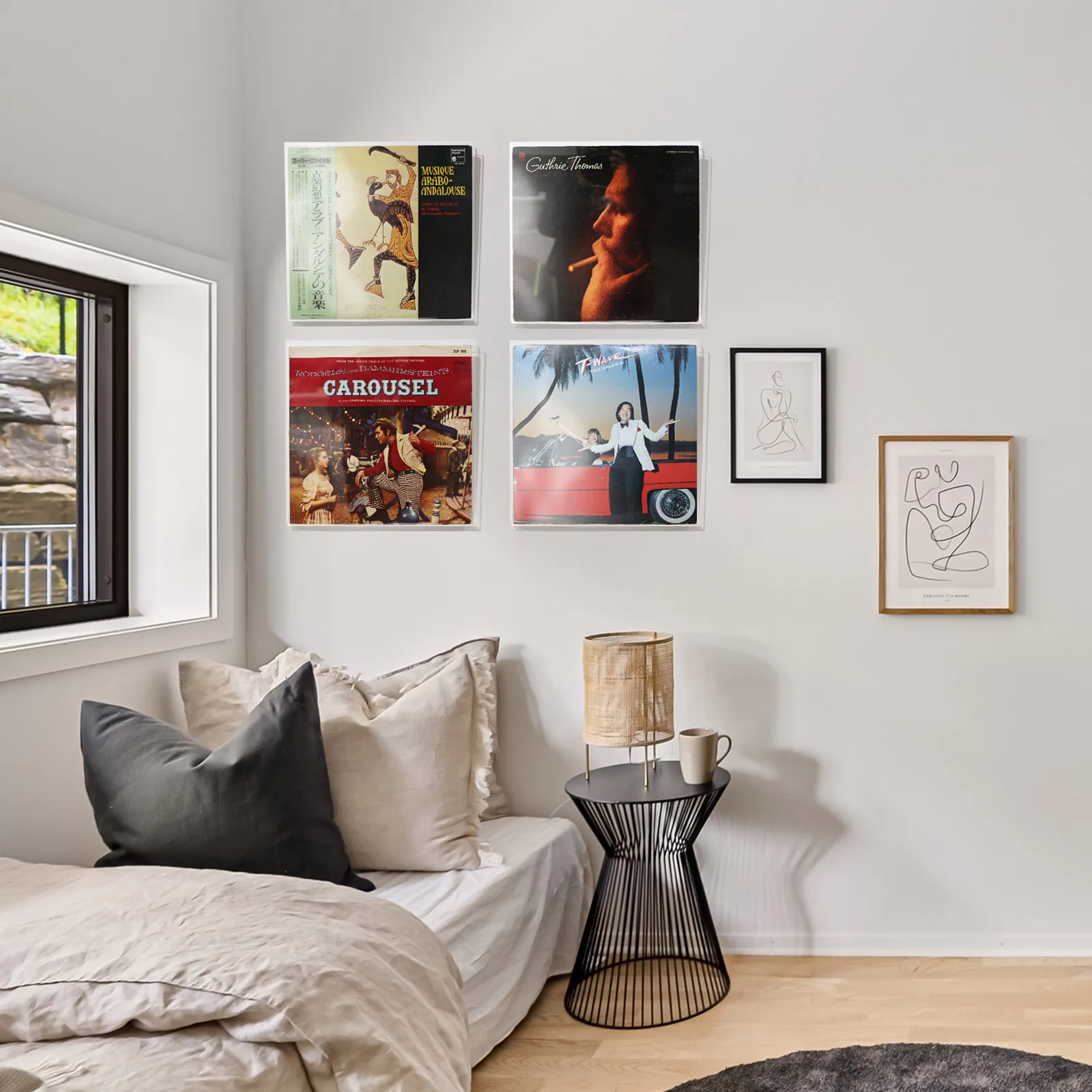 حار شفاف الاكريليك رف شاشة LP مسجل فينيل عرض الإطار جدار جبل رف صور ملصق الإطار LP الفينيل تخزين العرض