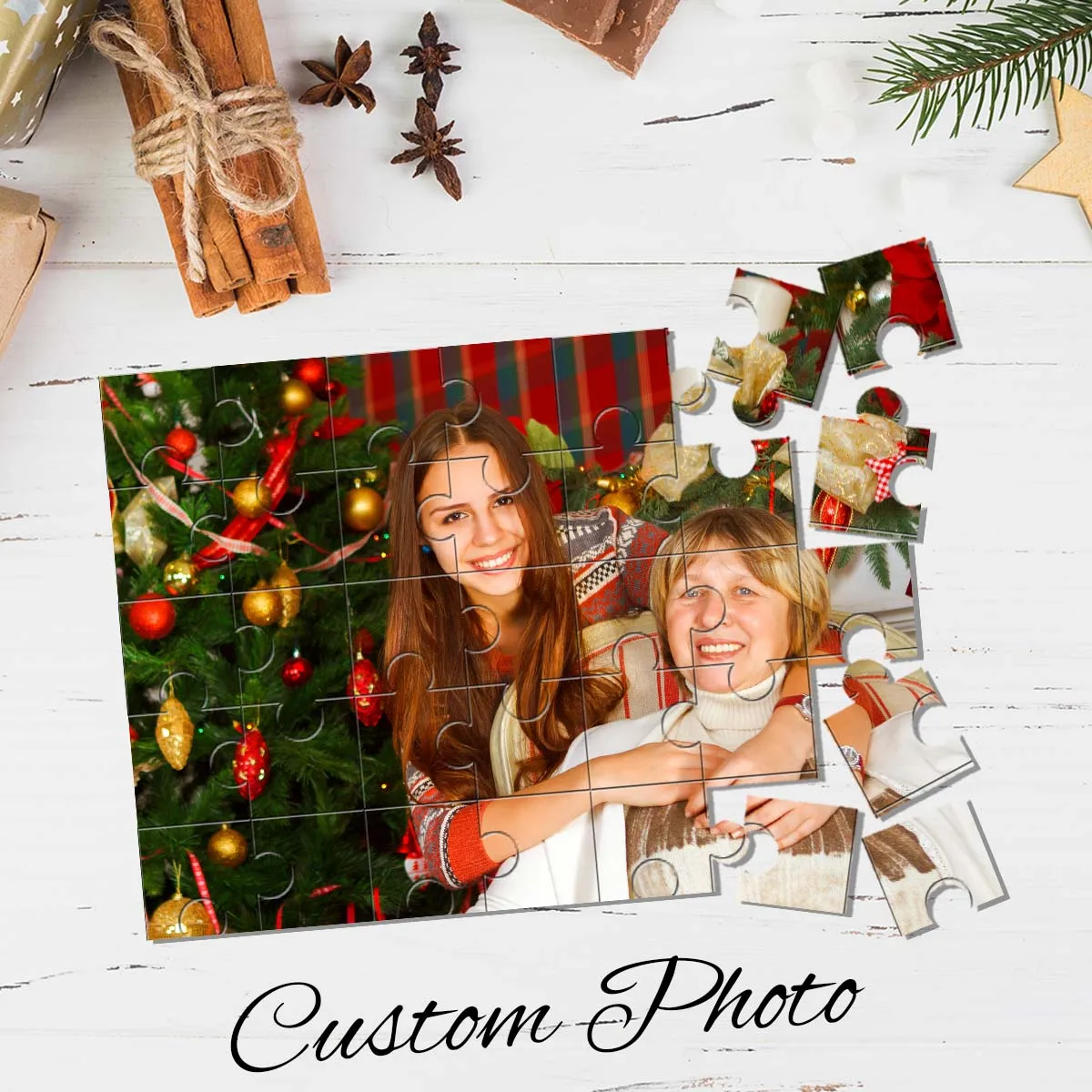 The affection of Christmas Custom Photo Custom DIY Personalised Photo Portrait Jigsaw puzzle Custom Puzzles in Photos