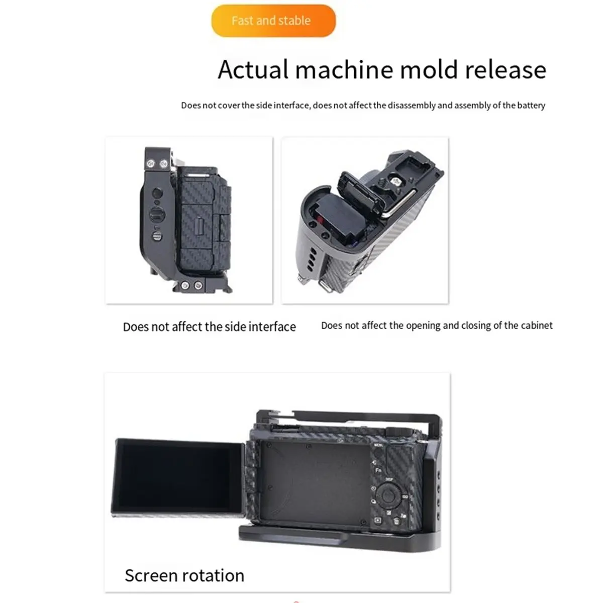 

Комплект A41T для Sony ZV-E10 II: эргономичная рукоятка-стабилизатор из сплава, крепление для штатива, набор для видеосъемки