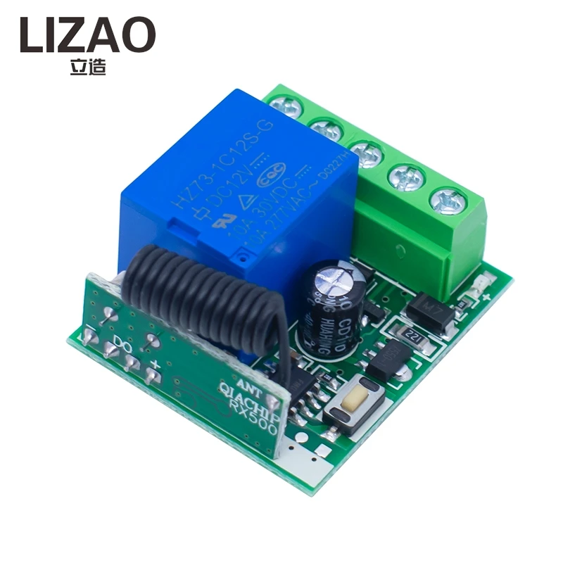 LIZAO 12V 315MHz 433MHz Wireless Remote Control Relay Module for Garage Door Roller Shutter Opener