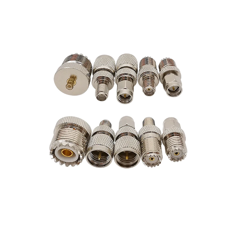 Imagem -05 - Jogo do Conector Coaxial do rf Tomada Masculina e Fêmea Adaptador do rf Uhf Pl259 So239 a Sma Bnc Tnc Mcx Fme F-tipo Micro Uhf Reto 20 Pcs por Lote