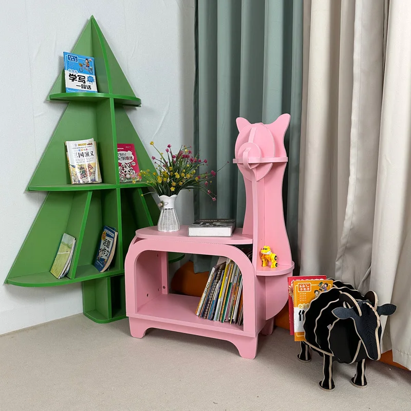 

Floor Shelf Small Desk Library Theme Decoration Children's Bookshelf Picture Book Shelf