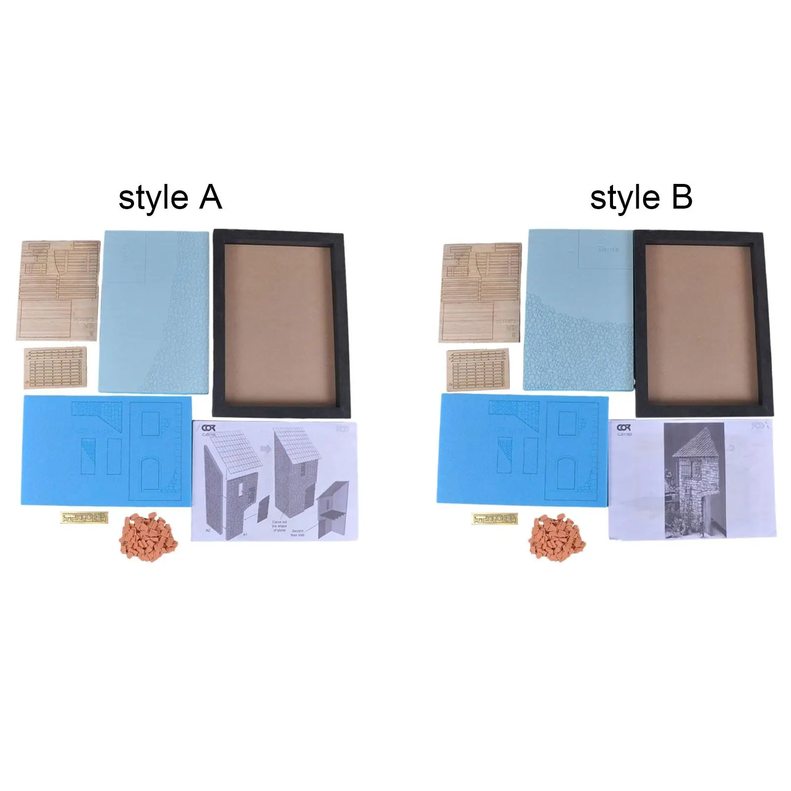 Kit de modèle de construction, Micro paysage, bricolage, mousse de bois, ornement Premium, non peint, aménagement paysager inachevé, modèle d'architecture, 1/35