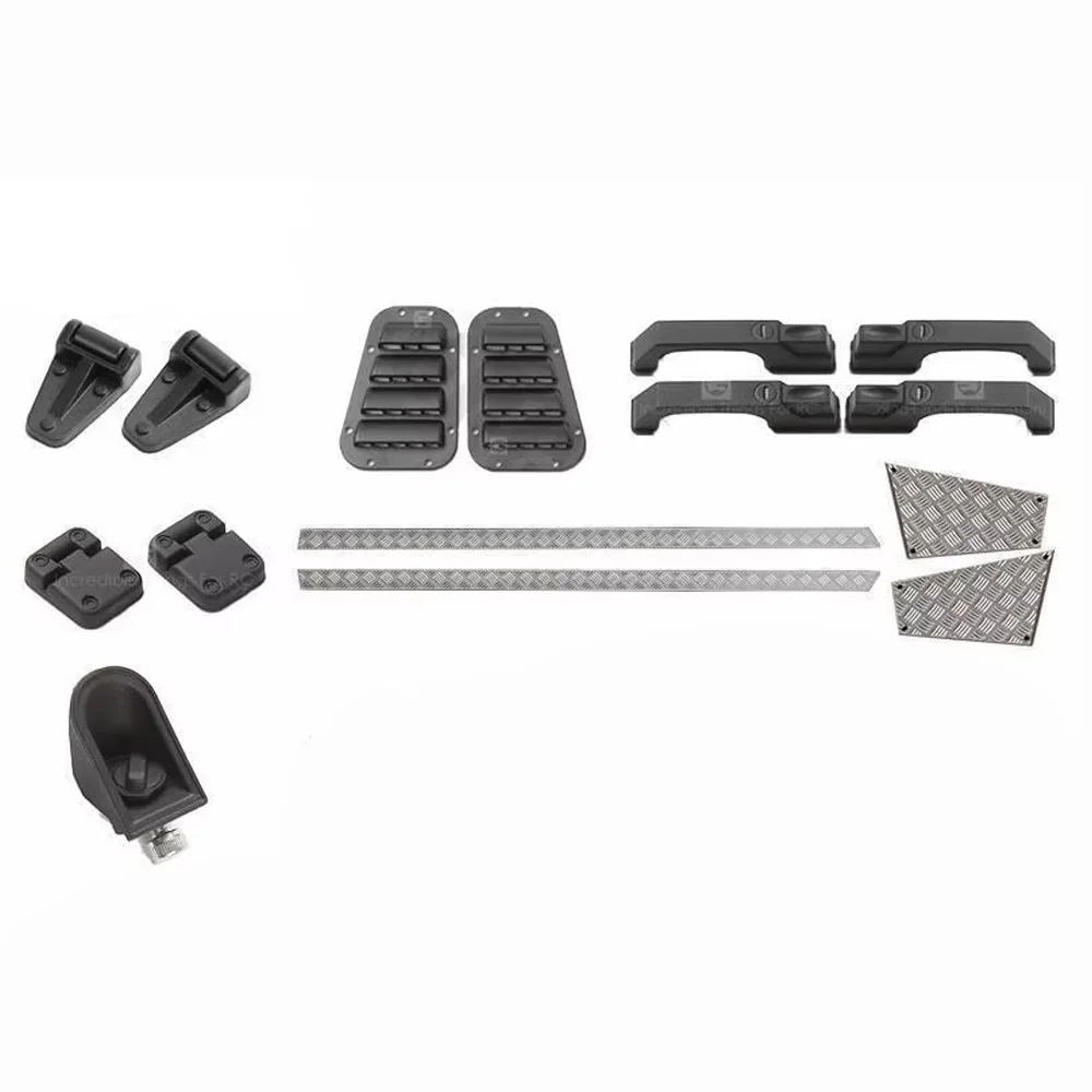 

Rubber cover hinged fuel tank door handle plastic air intake grille door scraper for 1/10 RC track TRX4 RC4WD D90 D110 AXIAL