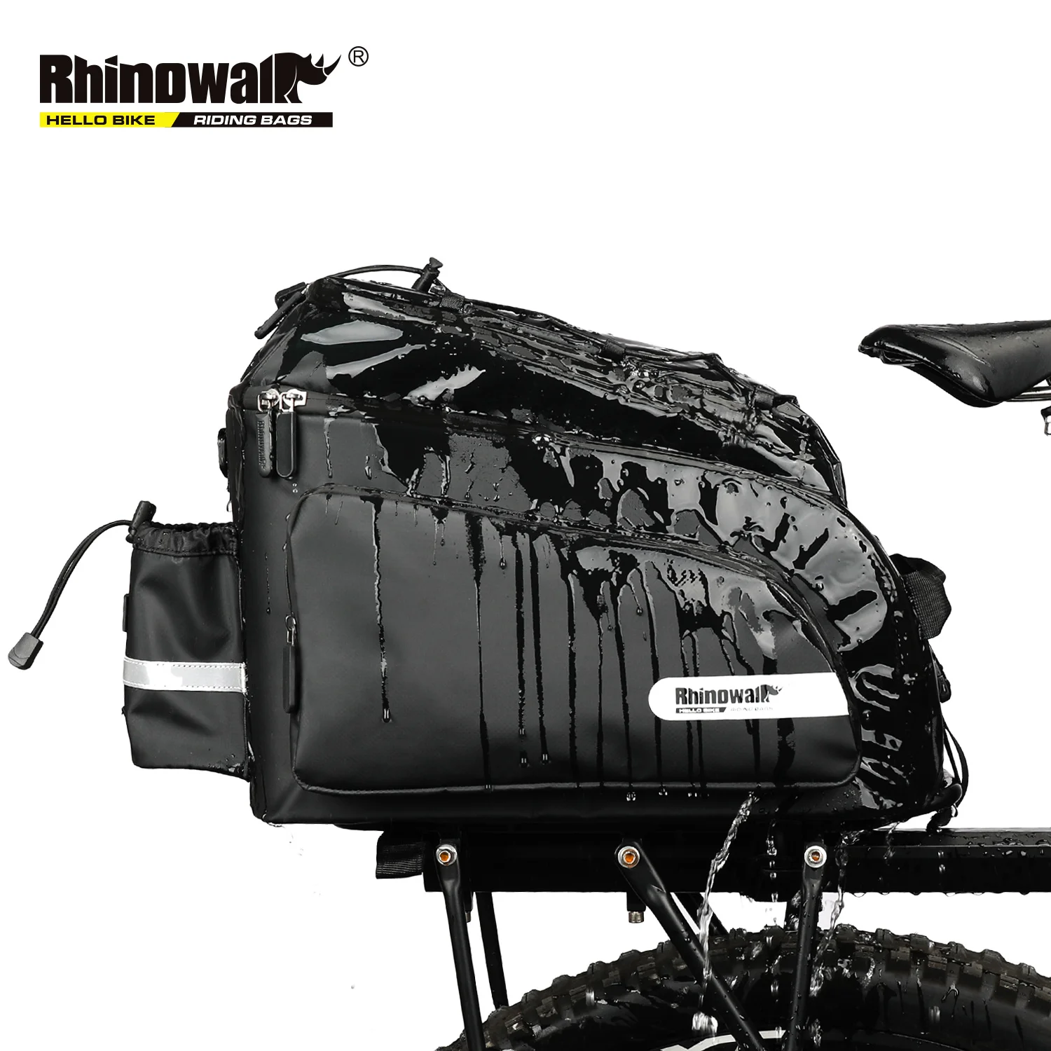 RHINOWALK Bicycle Bags 17L Mountain Bike Saddle Rack Trunk Bags Waterproof for Travel Cycling Luggage Carrier Camera Handbag