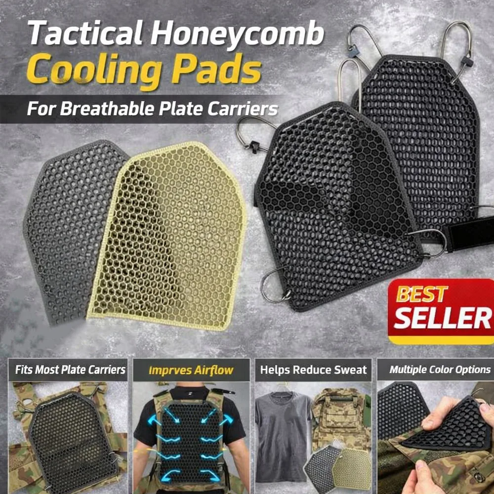 

Тактическая охлаждающая вставка для плитника с сотовой вентиляцией, сетчатая задняя панель, дышащая, для снижения потоотделения, защитная накладка