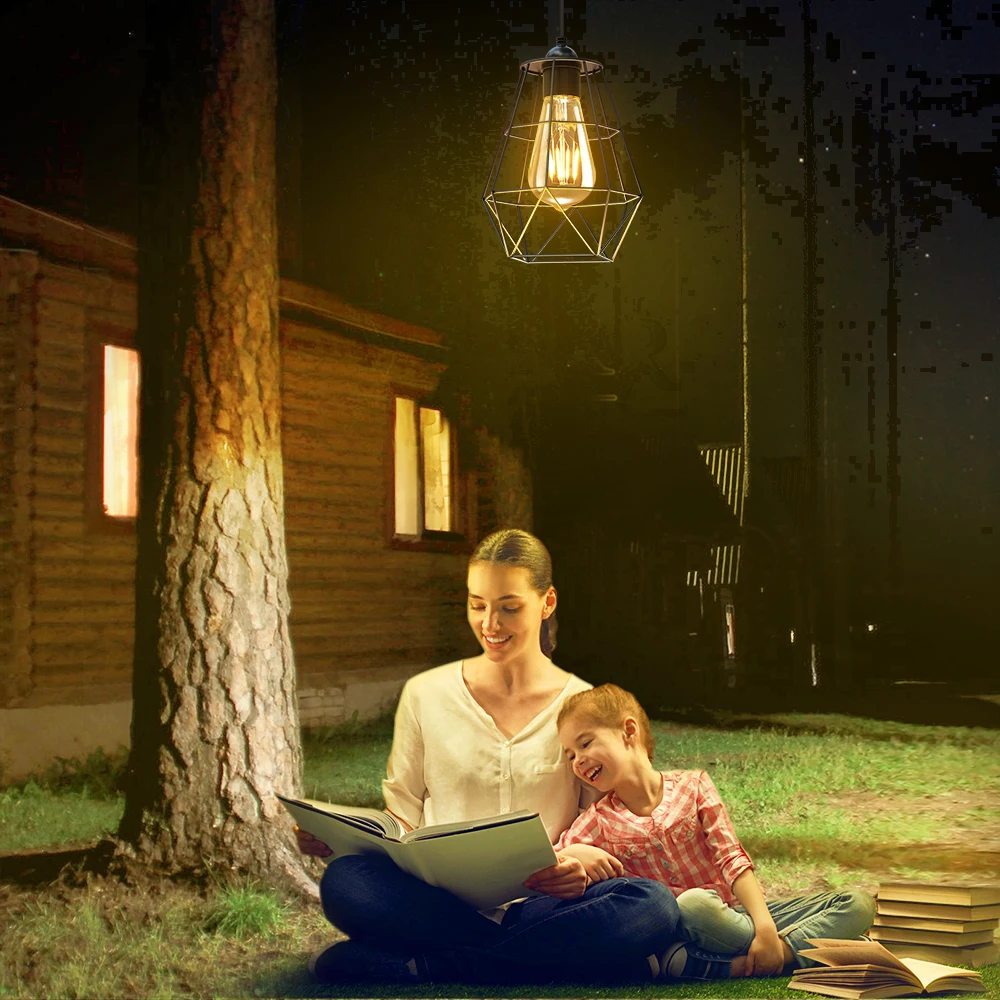 

Solar Pendant Lights Indoor and Outdoor Super Bright IP65 Waterproof Solar Shed Lights for Bedroom Living Room Garden Yard Lamp