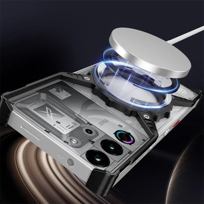 Titanium Case For Red Magic 11 10 Pro 9S 8 8S Pro Plus Aluminium Alloy Metal Bumper Borderless Magnetic Cover For RedMagic 9 Pro