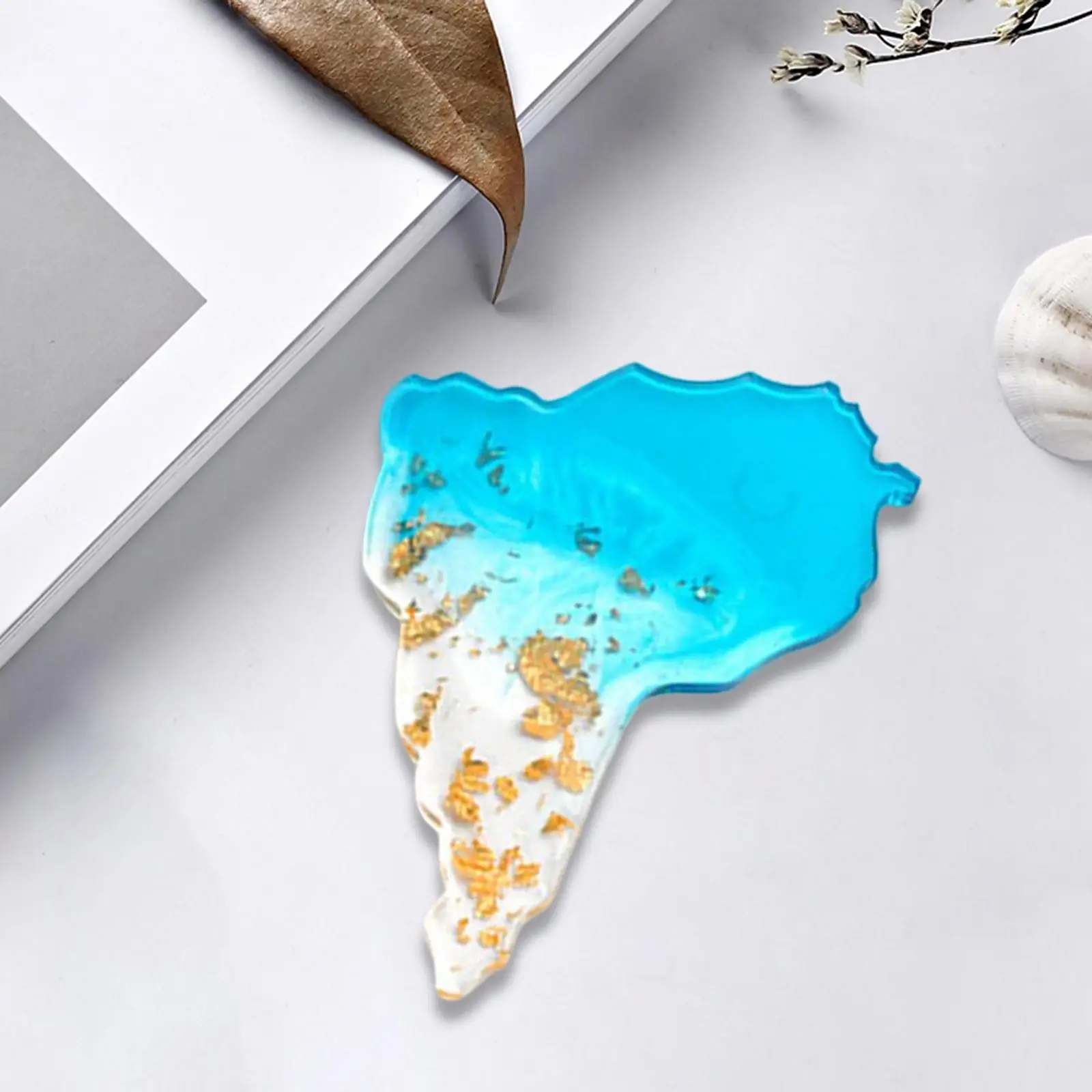 8 Pieces Intercontinental Shape Coasters Resin Casting Epoxy DIY Craft Silicone Cup Mat Casting Resin Artwork Home Decoration