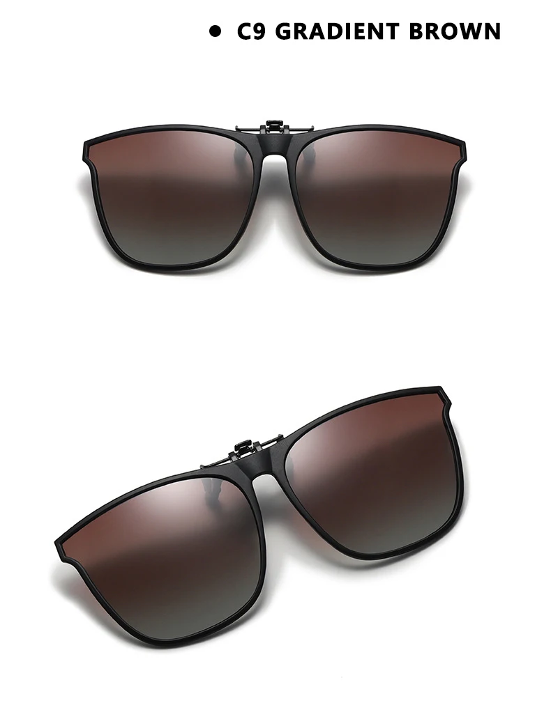 Polarisierte Clip Auf Sonnenbrille Männer Auto Fahrer Brille Nachtsicht Gläser Anti Glare Vintage Quadratische Gläser Oculos – Detail 18