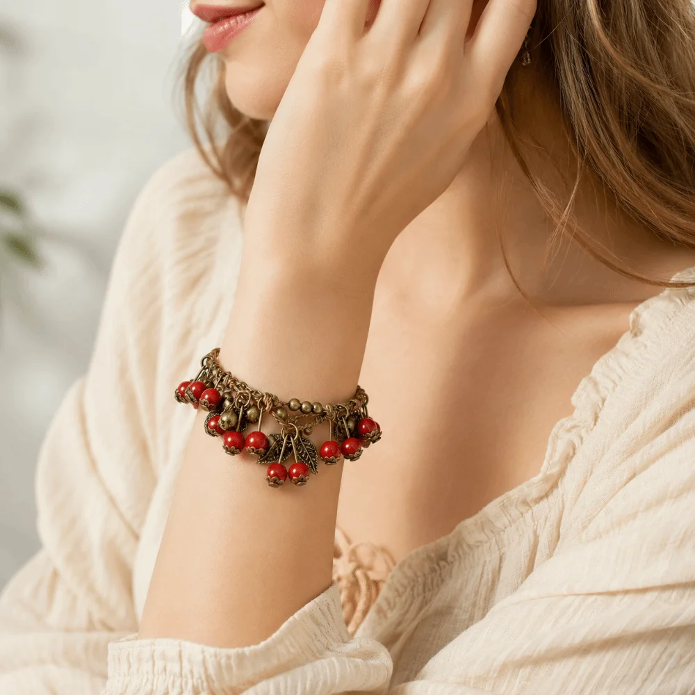 Ceramic Beads Cherry Bracelet - огляд і ціна Ceramic Link Bracelet