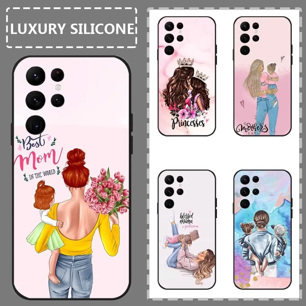 1 قطعة الكلاسيكية سوبر أمي قضية الهاتف لسامسونج غالاكسي S25 S24 S22 S23 الترا S21 S20 زائد 5 جرام متجمد عدم الانزلاق كامل لينة حالة #1