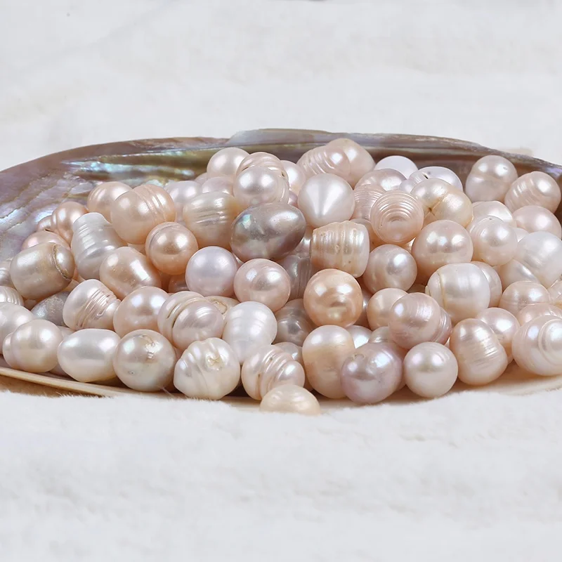 Wholesale 12-13mm natural white pink purple loose freshwater potato pearls beads