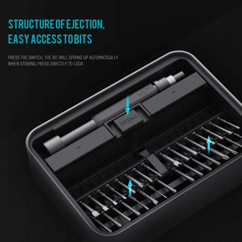 XIaomi 51 in 1 Screwdriver Box FM2 Household Portable S2 Alloy Steel Desktop Watch Phone Laptop Repair DIY Scredriver Tools Set