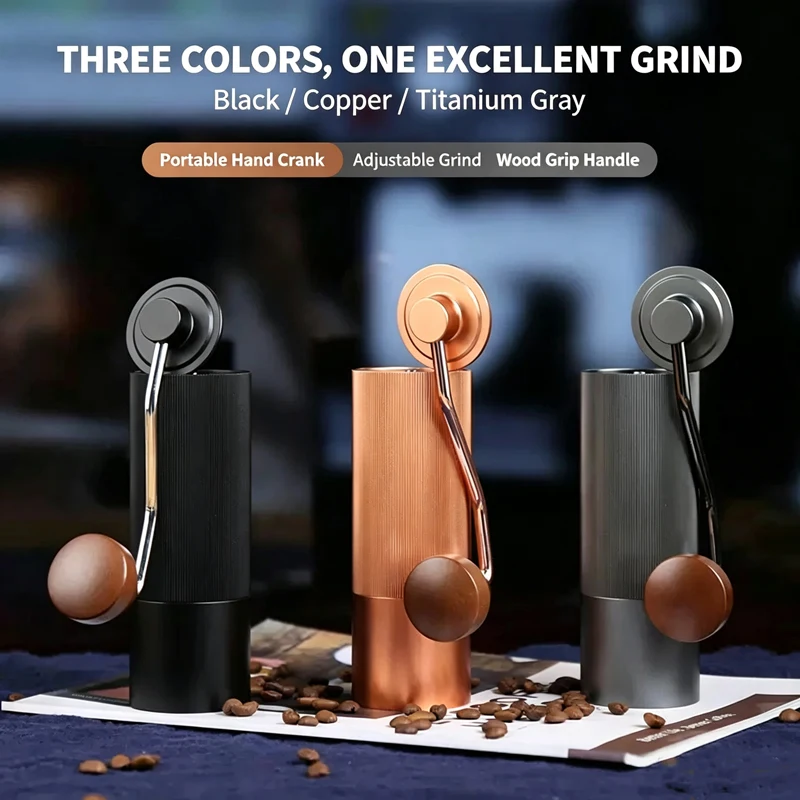 304 Stainless Steel G1 Coffee Grinder—Portable Espresso Bean Grinder for Home, Commercial, and Outdoor Use