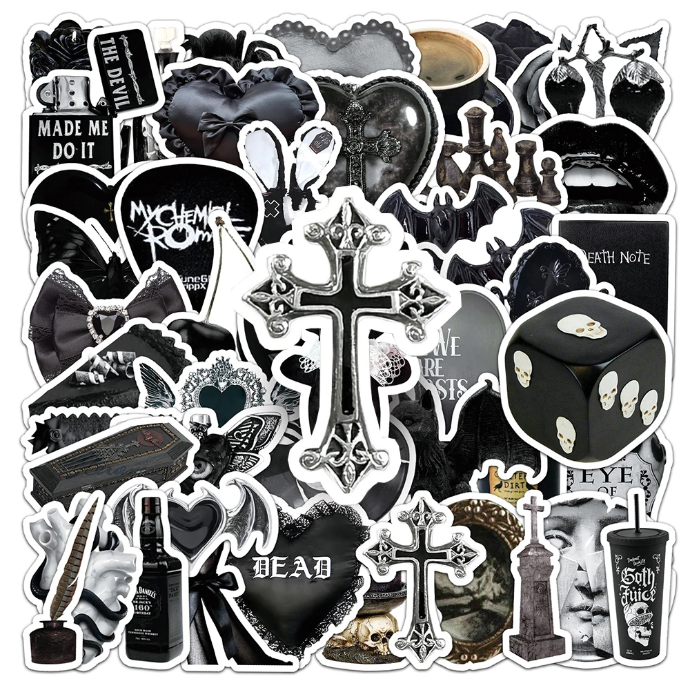 10/30/50 stücke Dark Gothic Ins Stil Ästhetische Aufkleber Coole Graffiti Aufkleber Helm Notebook Telefon Fahrrad Aufkleber Dekoration Lieferungen