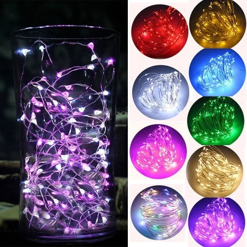 

1-5M Battery Powered Decoration LED Copper Wire Fairy String Lights Lamps for Christmas Holiday Wedding Party Fairy Lights