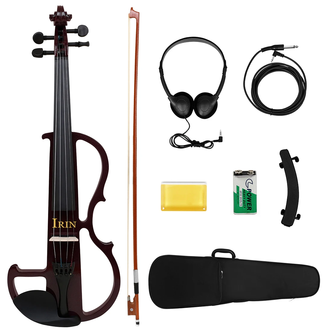 IRIN サイレントエレキバイオリン 4/4 IRIN Electric Violin 4/4 Silent for Beginners