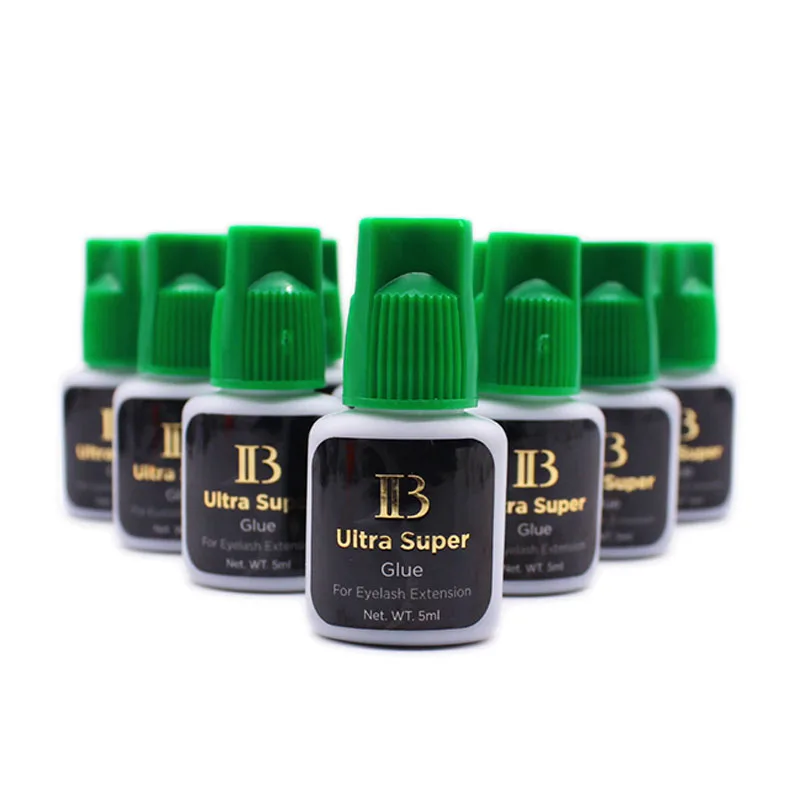 I-beauty IB Ultra Super Glue, extensiones de pestañas individuales de secado rápido, pegamento de pestañas con tapa verde, maquillaje al por mayor,