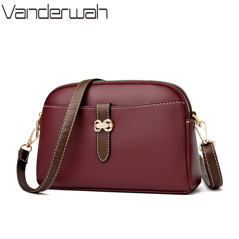 

2-Layer Pockets Luxury Brand PU Leather Sac Luxury Handbags Women Bags Designer Shoulder Crossbody Hand Bags for Women Purses