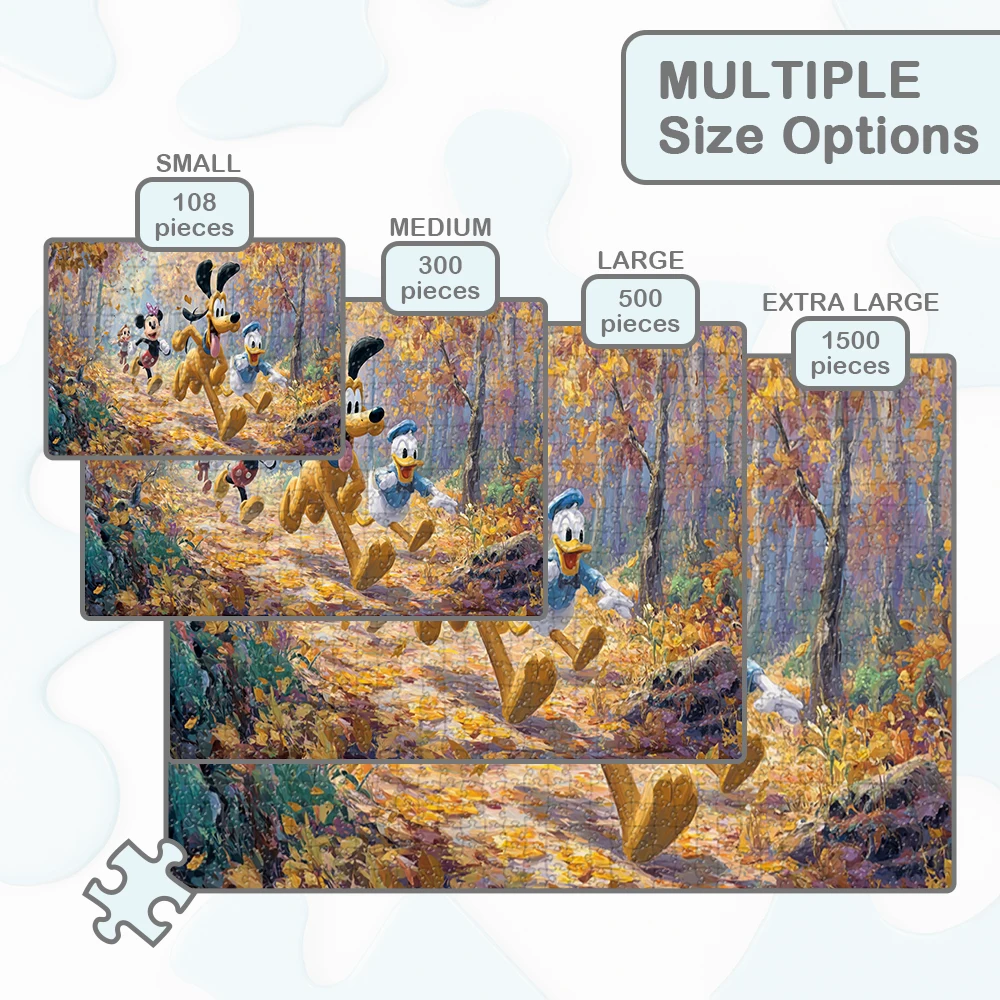 Plutone Topolino e gli amici Puzzle in legno Disney Cartoon Jigsaw Puzzle Croccante Foglie Famiglia Grande gioco di puzzle Giocattoli Regalo