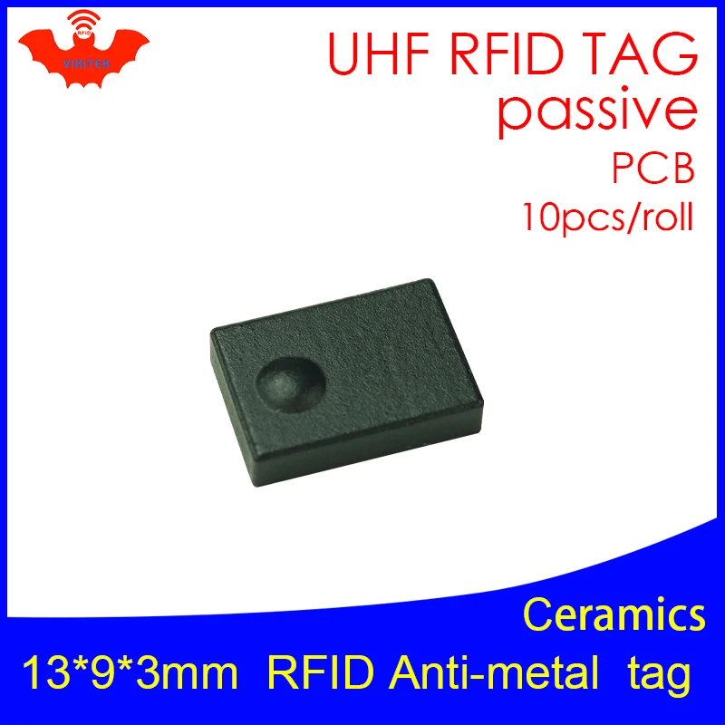 

UHF RFID anti-metal tag915mhz868mhz Alien Higgs3 EPCC1G2 6C 10pcs 13*9*3mm small rectangle Ceramics smart card passive RFID tags